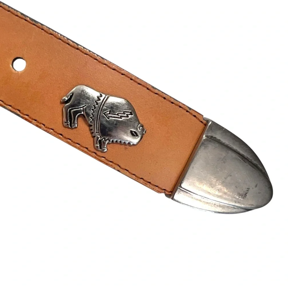 Sunbelt Belt Southwestern Embellished Animal Studded Light Brown Belt